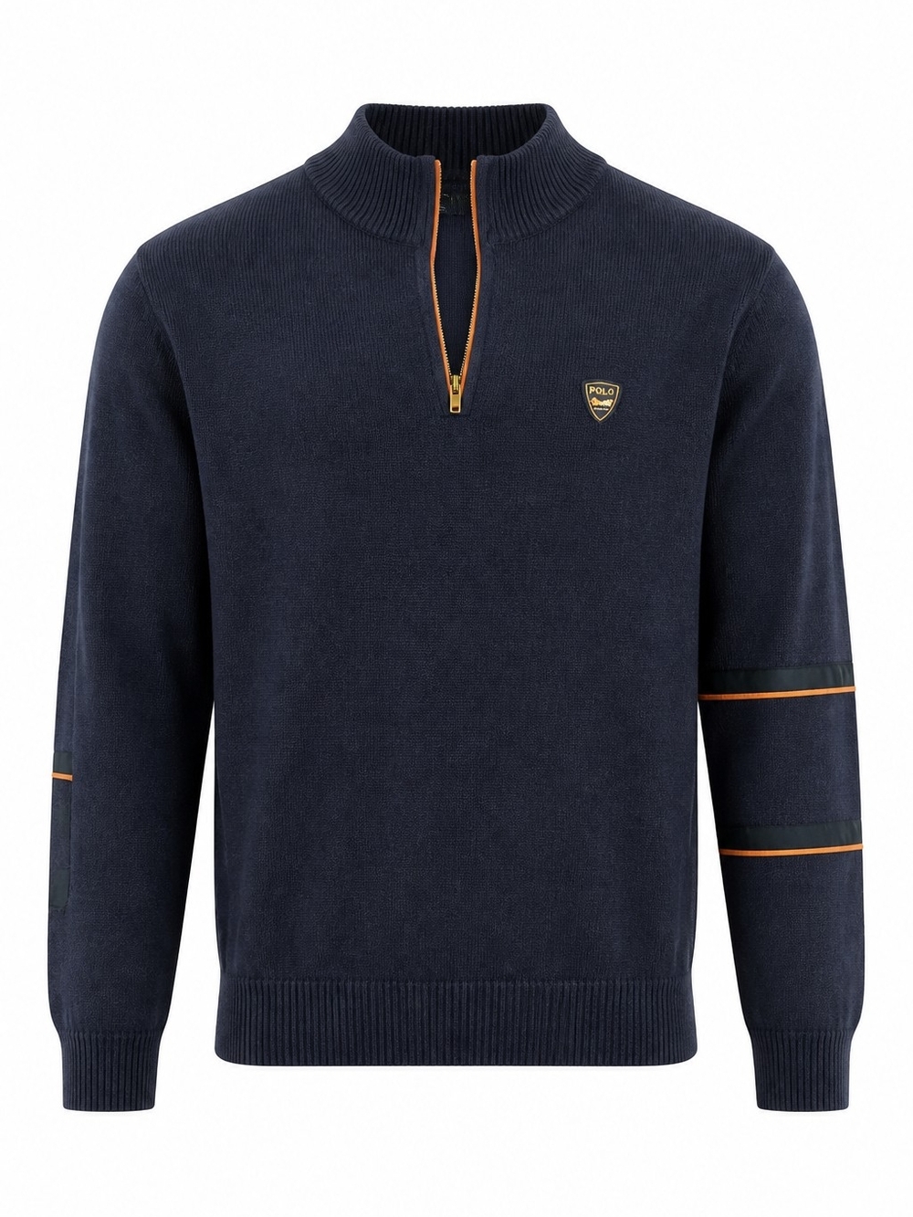 Vintage The Hydiaogin Navy Quarter-Zip Sweater Size Medium Very Heavy
